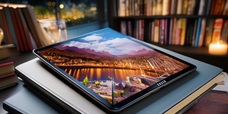 タブレットに表示された出版イメージ