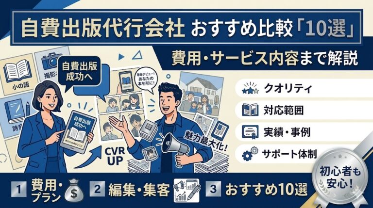 自費出版代行会社のおすすめ10選！各社の特徴や強みを徹底解説